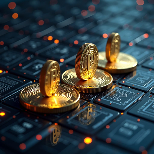 Conceptual diagram showing validators with staked cryptocurrency participating in the block validation process, illustrating the economic security model of Proof of Stake
